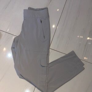 Athleta Light Gray Lightweight Utility Cargo Pants 0